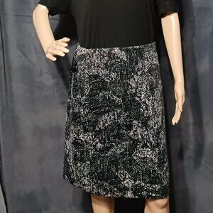 Alfani Skirt Medium Black White Unlined